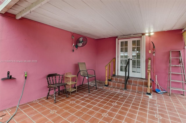 view of patio with french doors