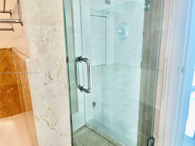 bathroom with walk in shower