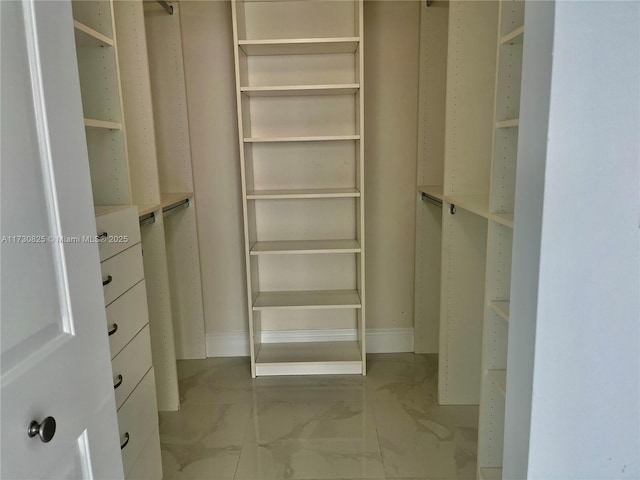 view of walk in closet