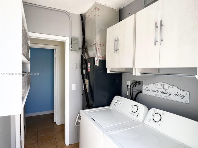 washroom featuring washing machine and clothes dryer and tile patterned flooring