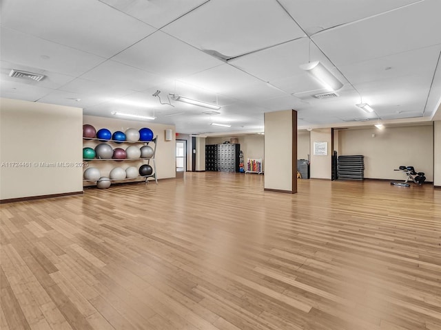 3201 NE 183rd St Unit 1207, Aventura, FL 33160 - workout area featuring wood finished floors