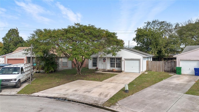 view of front of home with a front yard