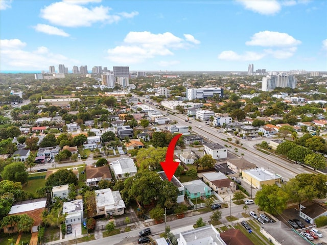 2606 SW 19th St, Miami, FL 33145 - birds eye view of property featuring a view of city