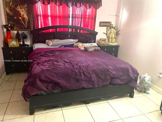 view of tiled bedroom