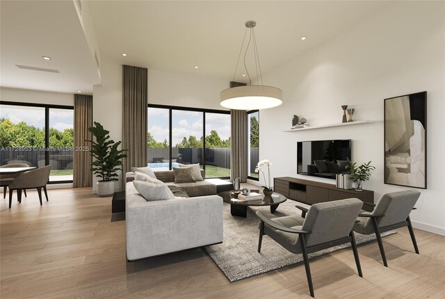 bedroom featuring hardwood / wood-style flooring and rail lighting