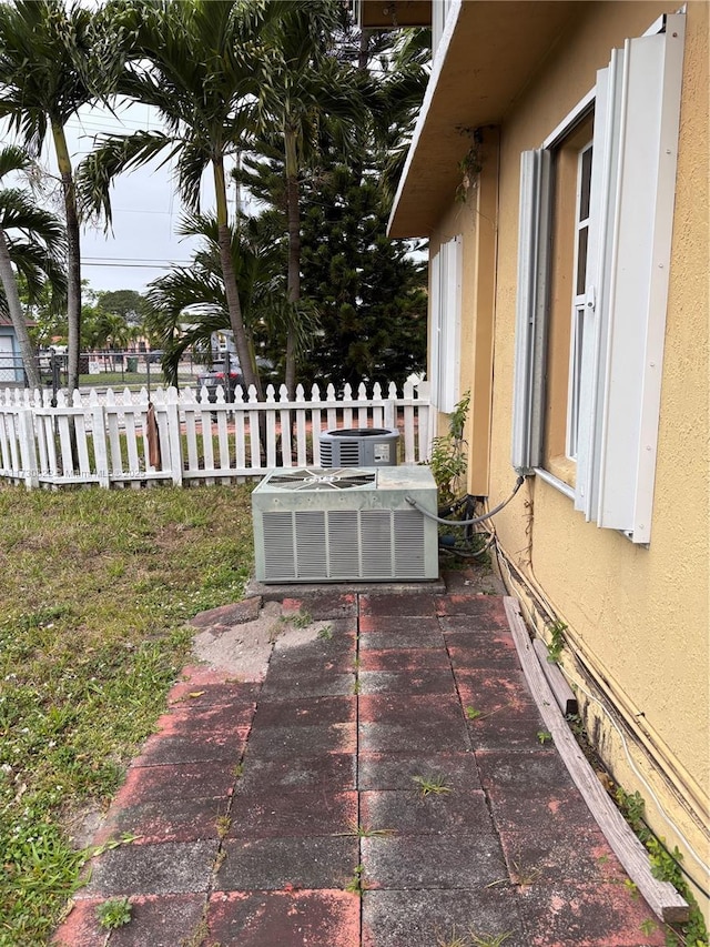 view of patio with central air condition unit