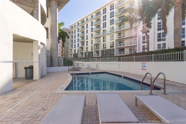 view of pool with a patio