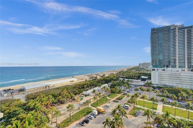 water view with a beach view