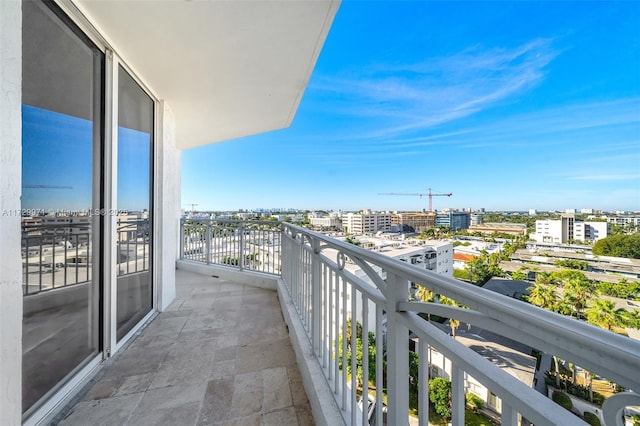 balcony with a view of city