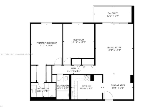2500 NE 135th St Unit B206, North Miami, FL 33181 - view of home floor plan