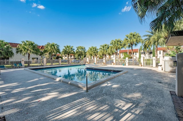 view of pool featuring a patio