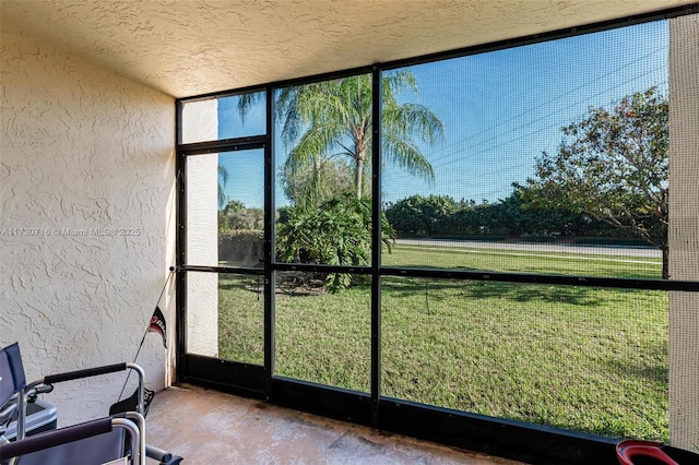 view of sunroom