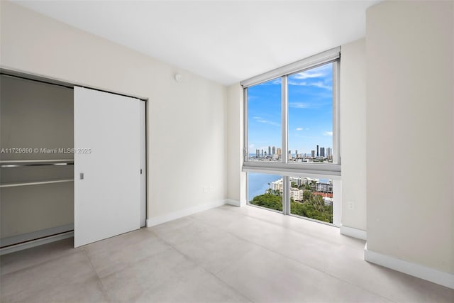 interior space with floor to ceiling windows