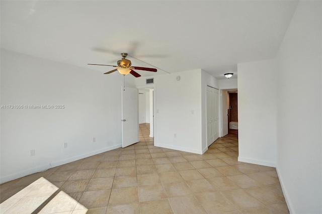 unfurnished room featuring ceiling fan