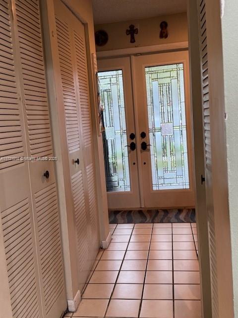 doorway with french doors