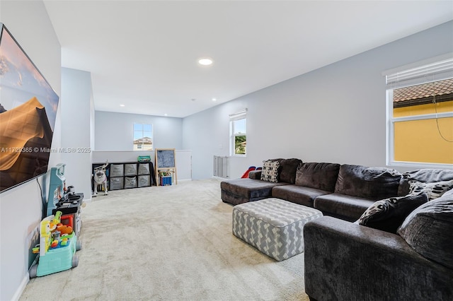 view of carpeted living room