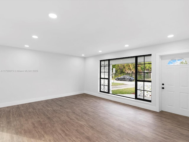 interior space featuring dark wood-type flooring