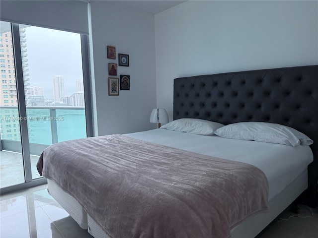 1331 Brickell Bay Dr Unit 1602, Miami, FL 33131 - tiled bedroom with a city view and access to exterior