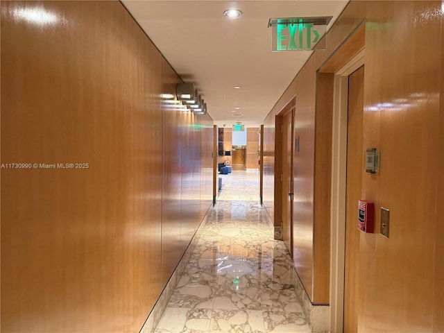 1331 Brickell Bay Dr Unit 1602, Miami, FL 33131 - hallway featuring light marble finish floors