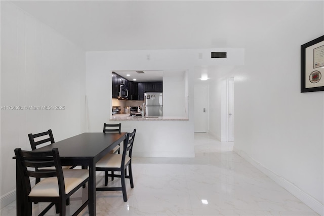 view of dining area