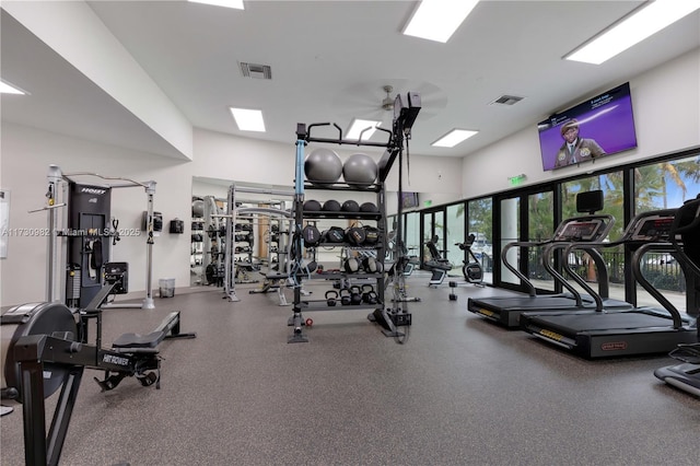 view of workout area