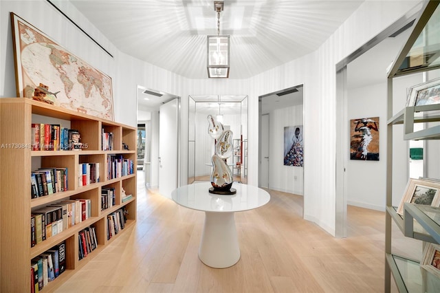 interior space with light wood-type flooring