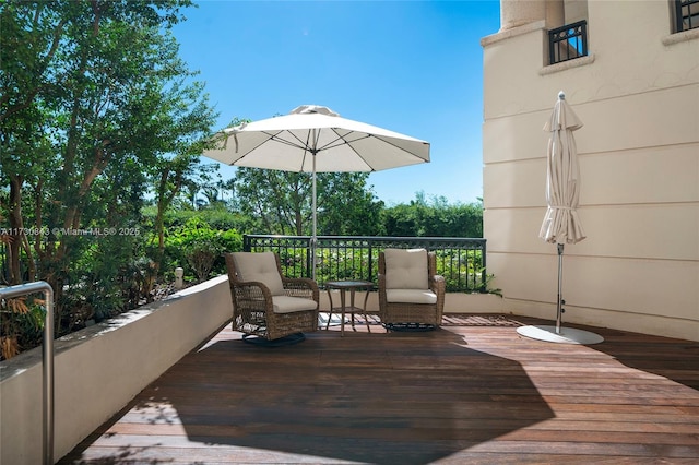 view of wooden deck