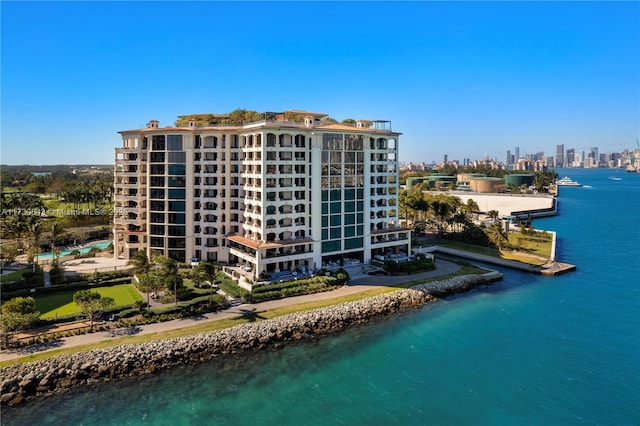 view of property featuring a water view