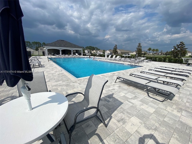 view of pool with a patio area