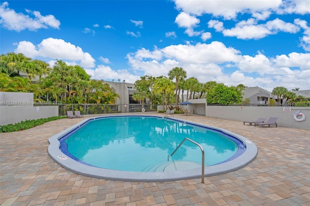 view of pool with a patio