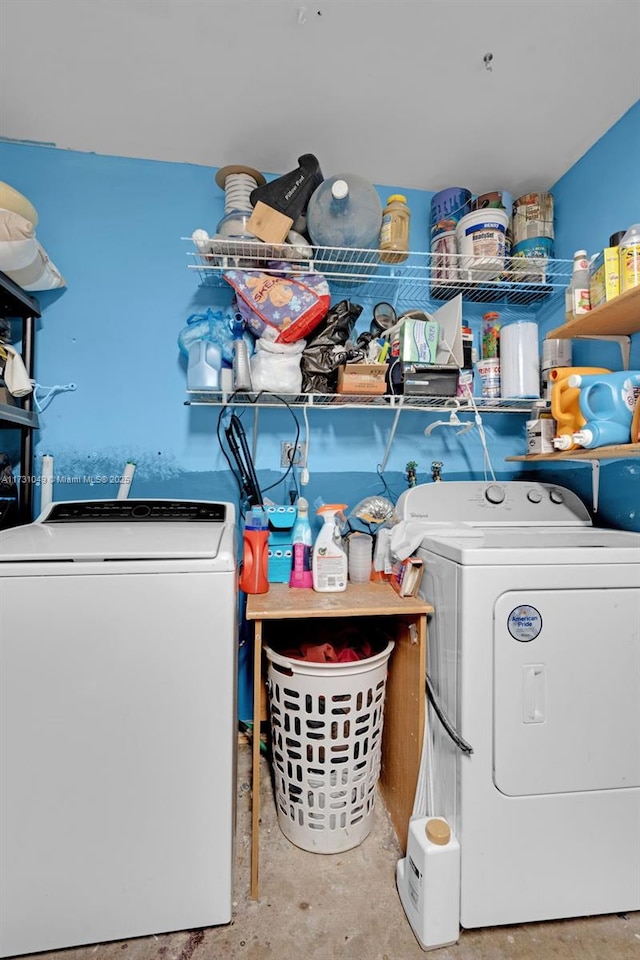 view of laundry area