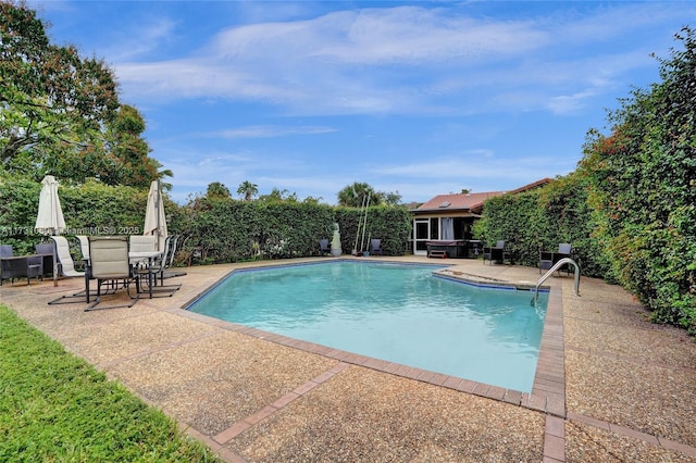 view of pool with a patio area