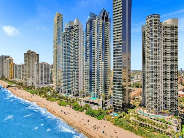 17121 Collins Ave Unit 3905, Sunny Isles Beach, FL 33160 - view of building exterior featuring a skyline view and view of water and beach