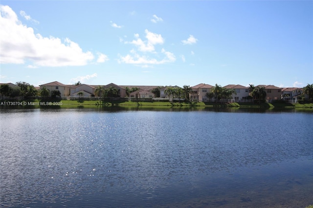 view of water feature featuring a residential view