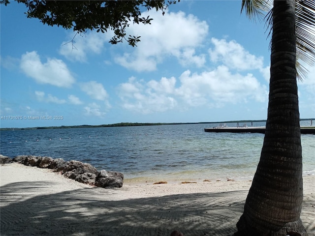 property view of water with a view of the beach