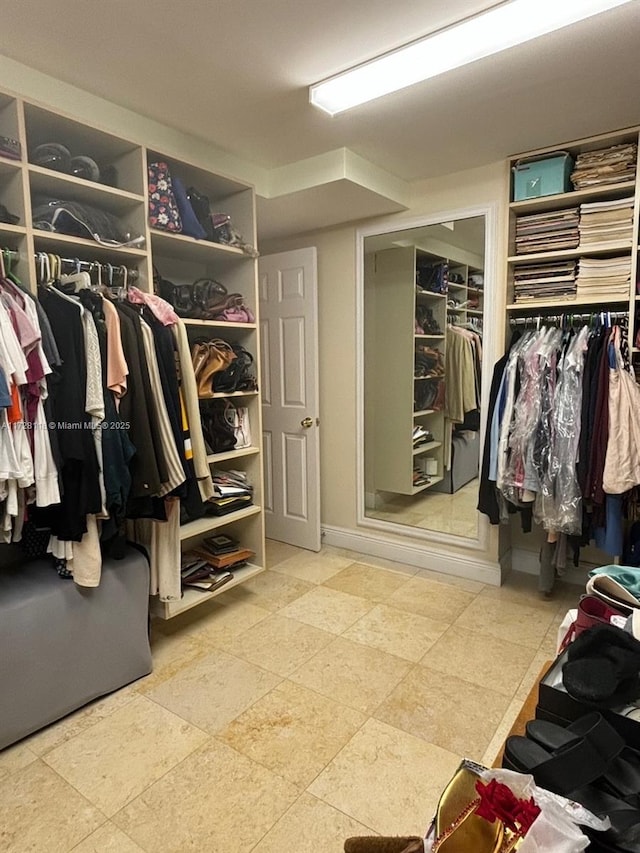 view of walk in closet