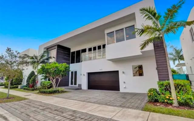 modern home with a garage