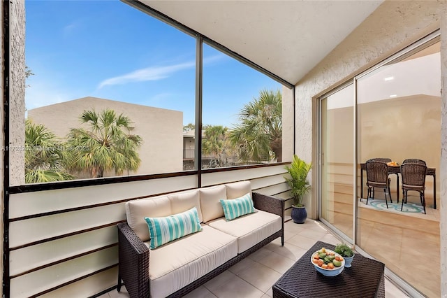 view of sunroom