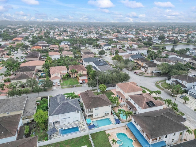 bird's eye view with a residential view