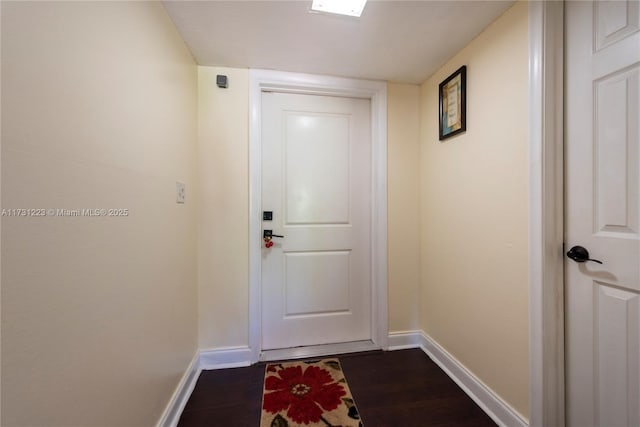 entryway featuring dark hardwood / wood-style floors