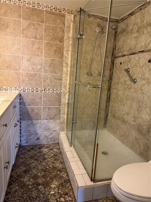 6150 NW 62nd St Unit 312, Tamarac, FL 33319 - full bath featuring vanity, toilet, and a shower stall