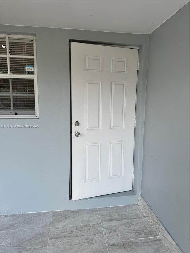 view of doorway to property