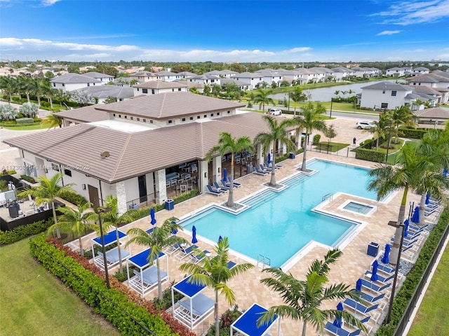 view of pool with a patio