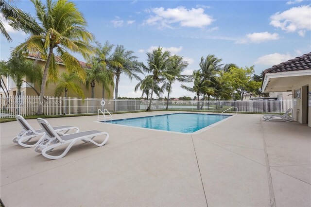 view of pool with a patio area