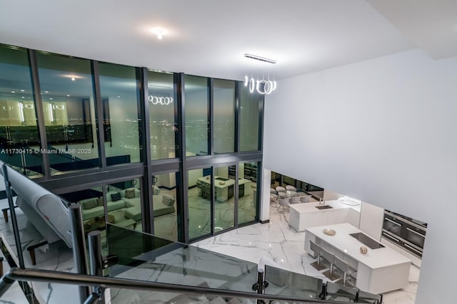 18555 Collins Ave Unit 4203, Sunny Isles Beach, FL 33160 - interior space with marble tiled floors