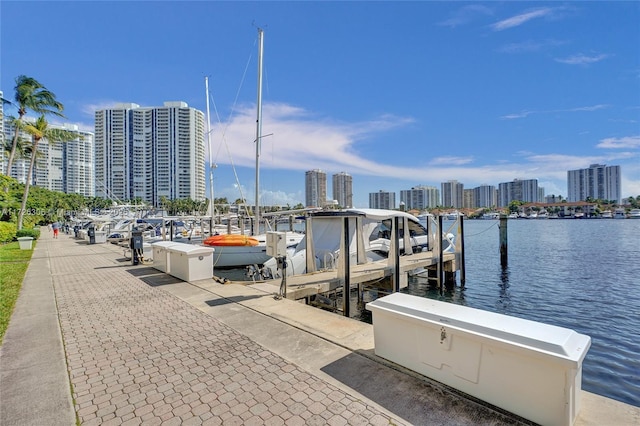 3600 Yatch Club Dr Unit 1701, Aventura, FL 33180 - dock area featuring a water view
