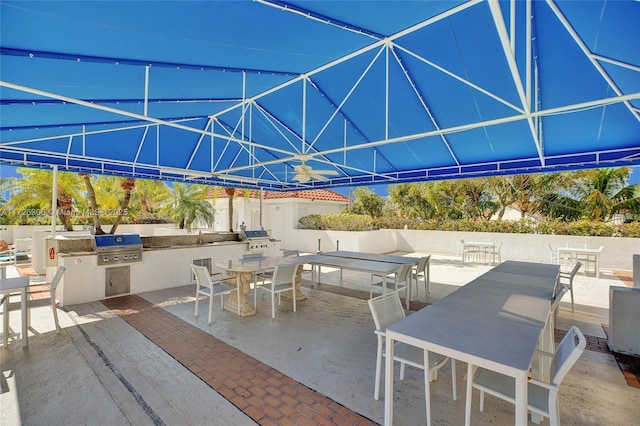 3600 Yatch Club Dr Unit 1701, Aventura, FL 33180 - view of patio / terrace with an outdoor kitchen and a grill