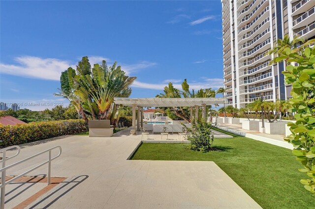 3600 Yatch Club Dr Unit 1701, Aventura, FL 33180 - view of patio with a pergola