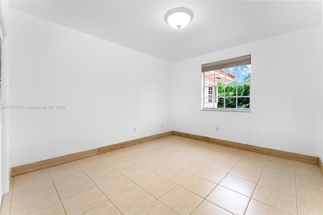 view of tiled spare room