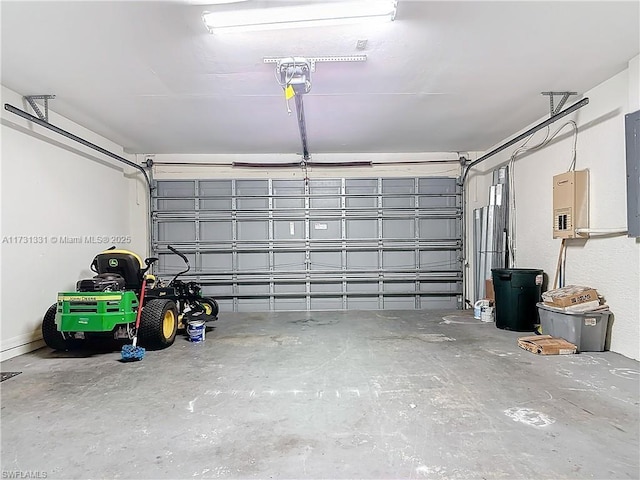 garage featuring electric panel